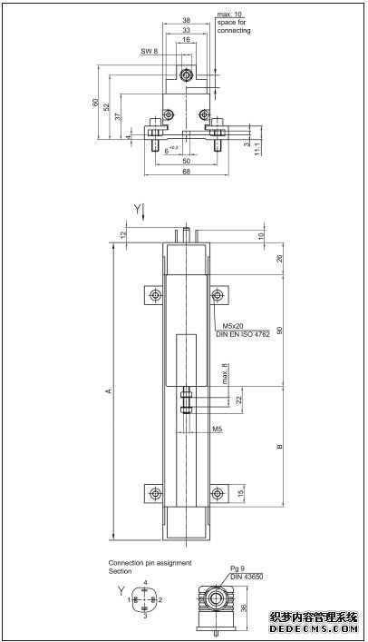  德國Novotechnik  TLH-450位移傳感器產品尺寸