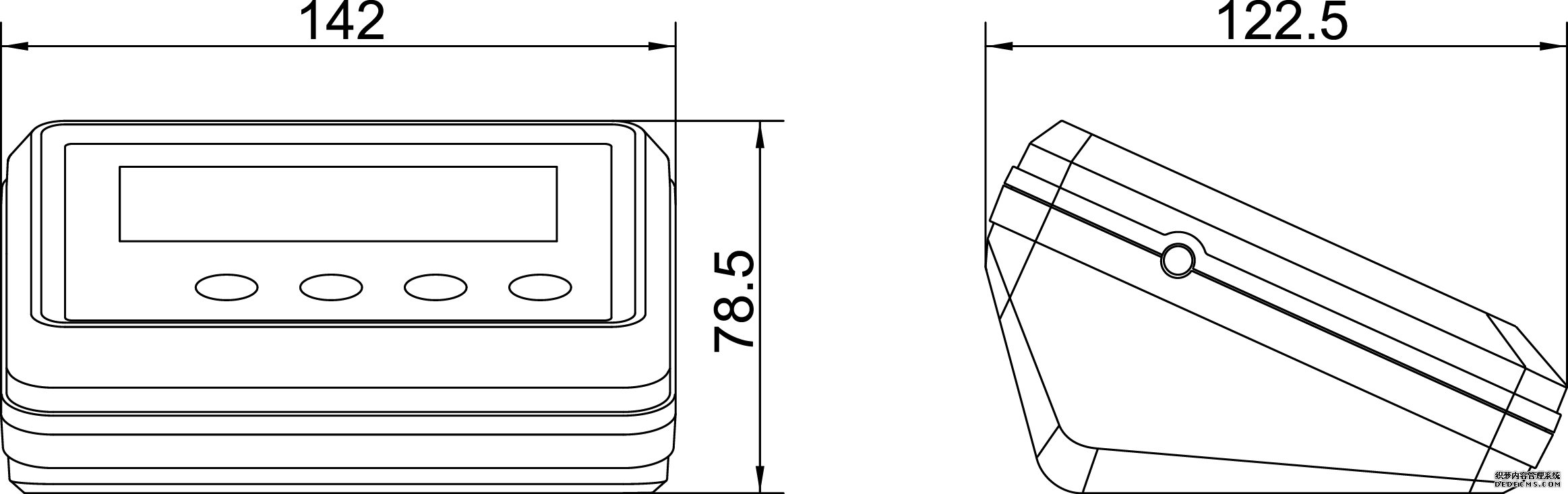 耀華XK3190-T12E臺秤儀表產品尺寸